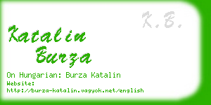 katalin burza business card